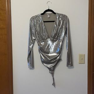 Silver Metallic Bodysuit